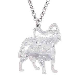Papillon Dog Pendant Necklace