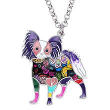 Load image into Gallery viewer, Papillon Dog Pendant Necklace