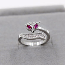 Load image into Gallery viewer, Pink Fox Silver Ring