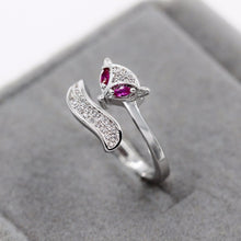 Load image into Gallery viewer, Pink Fox Silver Ring