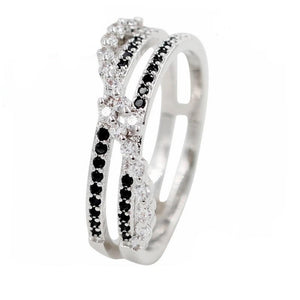 Twisted Emotions CZ Double Ring