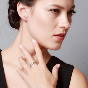 Twisted Emotions CZ Double Ring